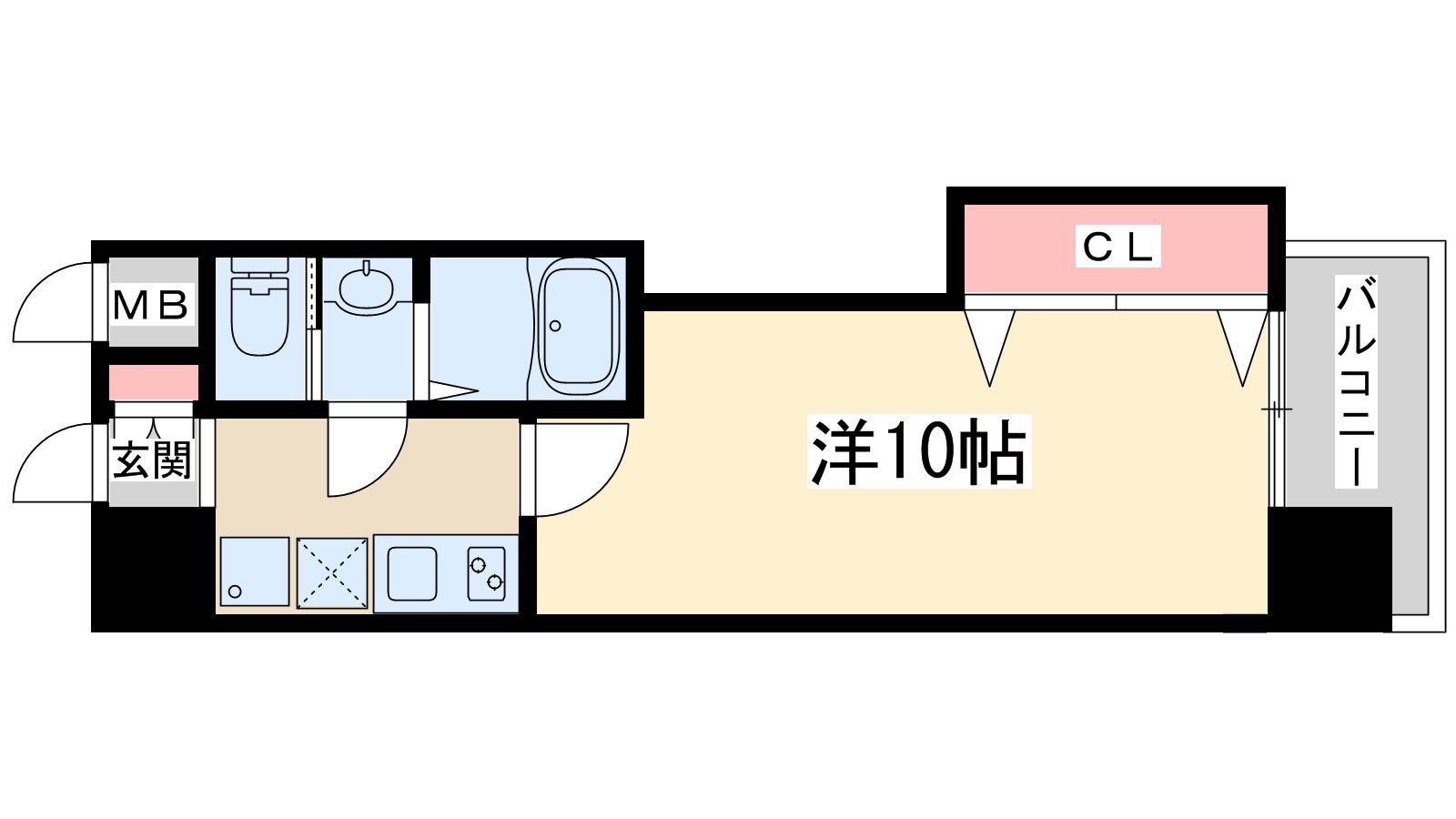 ラグゼ新大阪イーストⅡ(1K/3階)の間取り写真