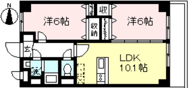 FRAGRANT OLIVE(2LDK/4階)の間取り写真