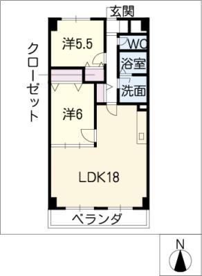 スカイガーデンズ(2LDK/3階)の間取り写真