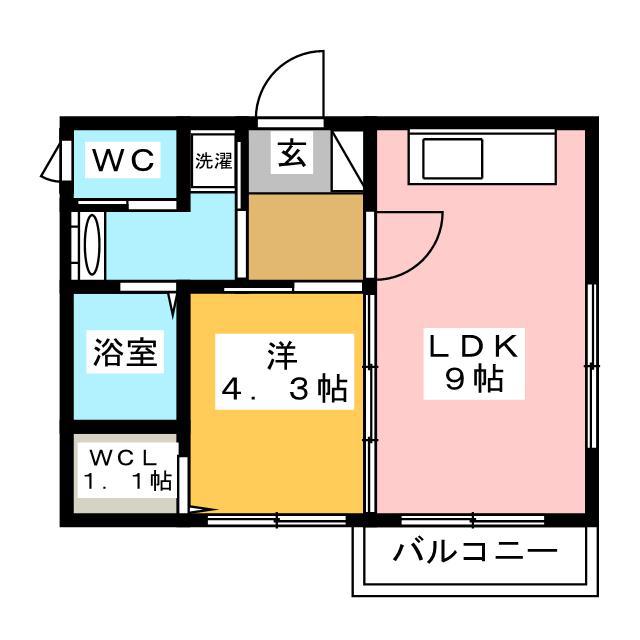 リバーシティ清澄白河(1LDK/4階)の間取り写真