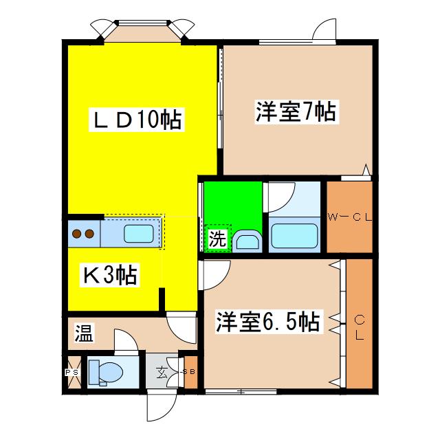YSII(2LDK/2階)の間取り写真