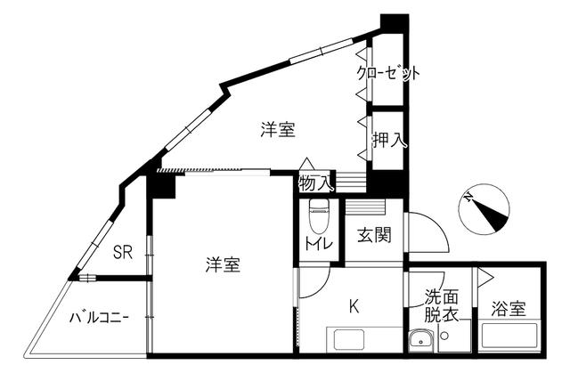 RAYMONDE HILL(2K/3階)の間取り写真