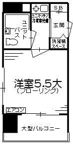 ジェームスタウン相模大塚(1K/3階)の間取り写真