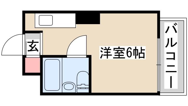 リビース湊川(ワンルーム/3階)の間取り写真