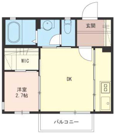 MAISON DE MIKI(1LDK/2階)の間取り写真