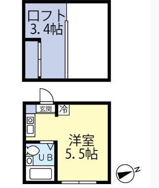MYPLAN中野坂上(ワンルーム/2階)の間取り写真