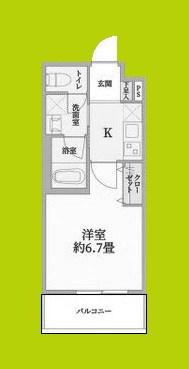 ウェルスクエア池田井口堂(1K/1階)の間取り写真