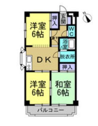 MAISON SAKAE(3DK/4階)の間取り写真