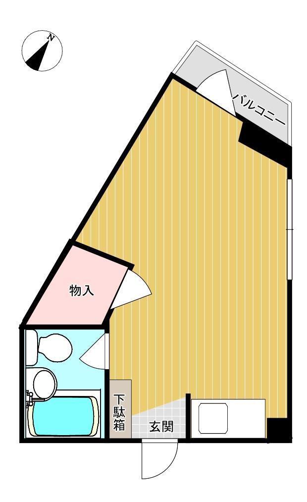 スクエアハウスコルディス(ワンルーム/3階)の間取り写真