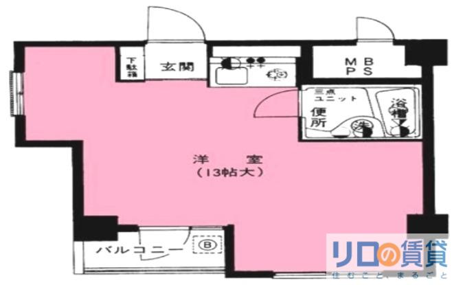 メゾン第3新大阪(ワンルーム/4階)の間取り写真