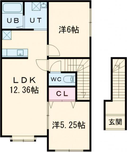 ラルージュコート (2LDK/2階)の間取り写真