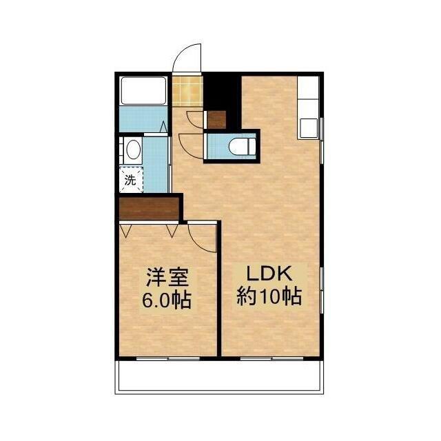 パークヒルズ.K(1K/3階)の間取り写真