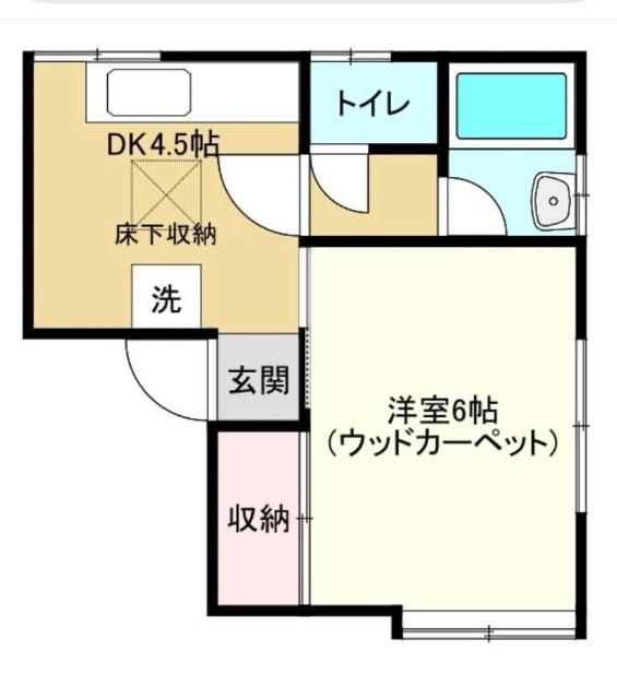 そよ風と砂浜のBLUEHILL(1K/1階)の間取り写真