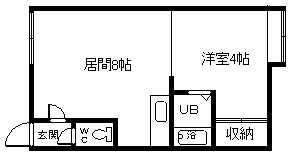 サンマルコ(1DK/1階)の間取り写真