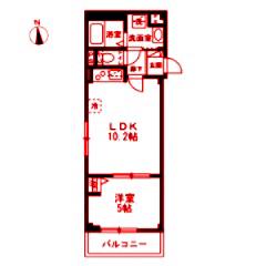 マスターズ能見台(1LDK/2階)の間取り写真