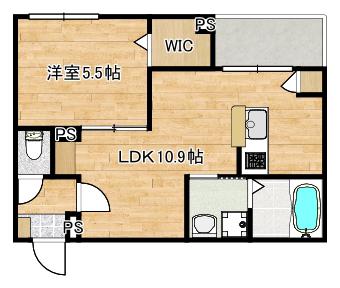 ヘーベルメゾン相庄II(1LDK/3階)の間取り写真