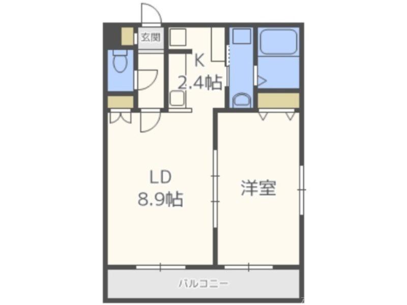 LA CONFRTO平岸(1LDK/3階)の間取り写真
