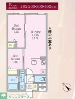 エルファーロ早稲田(2LDK/2階)の間取り写真