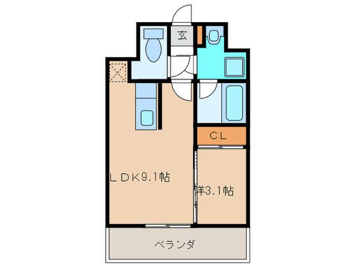 グランレガーロ(1LDK/2階)の間取り写真