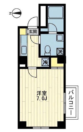 MAJORLAND TACHIBANA(1K/3階)の間取り写真