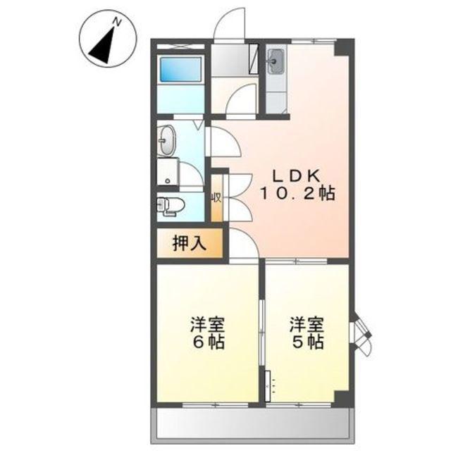 コンフォース510(2LDK/1階)の間取り写真