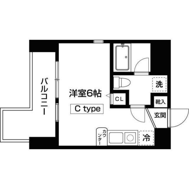 清水ビルフラワーコート(ワンルーム/3階)の間取り写真