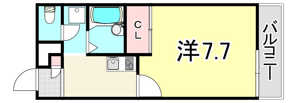 レオパレスターク(1K/3階)の間取り写真