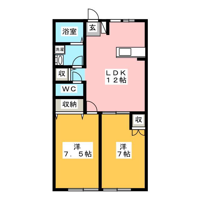 MAHOROBA HOUSEA(2LDK/1階)の間取り写真