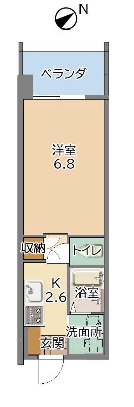 エスペランサ大山(1K/3階)の間取り写真
