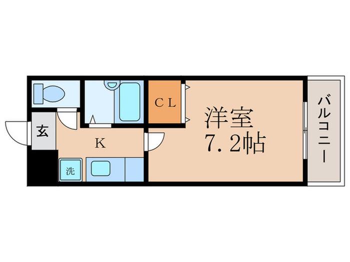 LAGRACEUN(1K/3階)の間取り写真