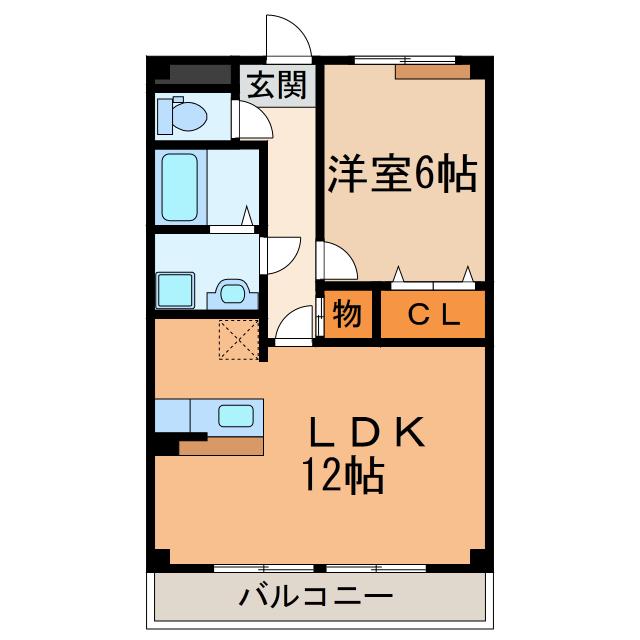 第7栄林ビル(1LDK/3階)の間取り写真