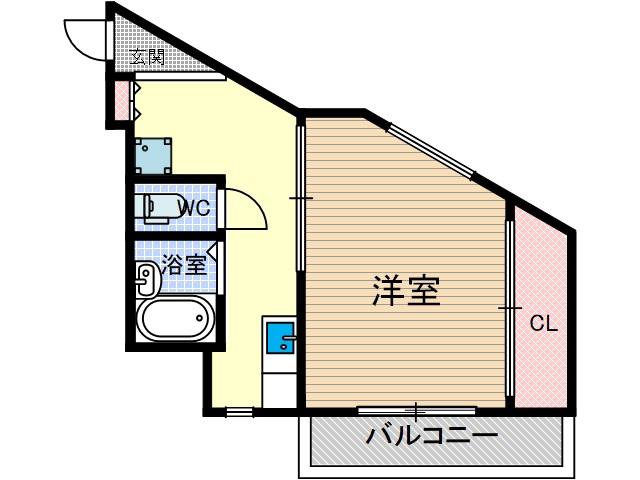 アンフィニィ庄Ⅲ(1K/3階)の間取り写真
