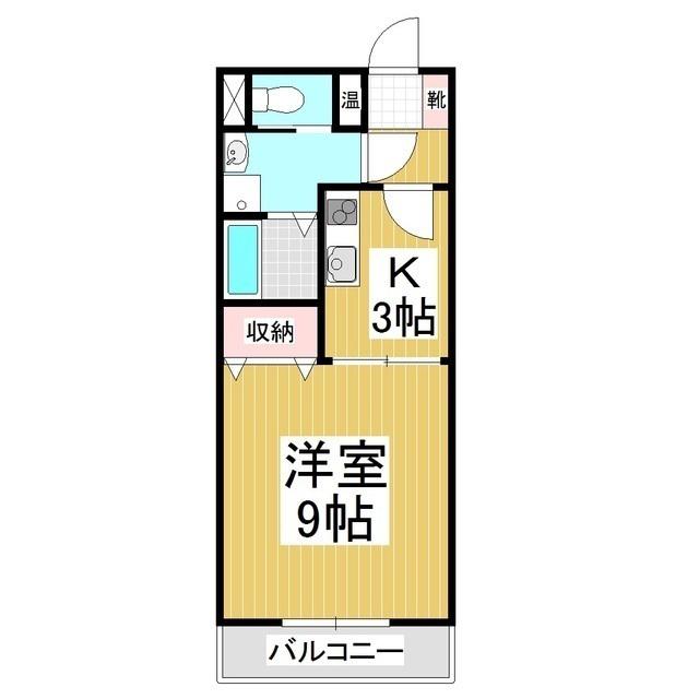 T・T・3ハイム(1K/2階)の間取り写真