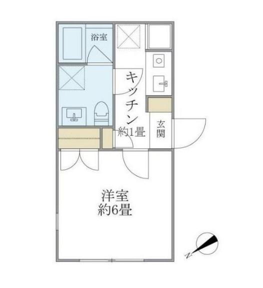コンポジット門前仲町サウス(1K/1階)の間取り写真