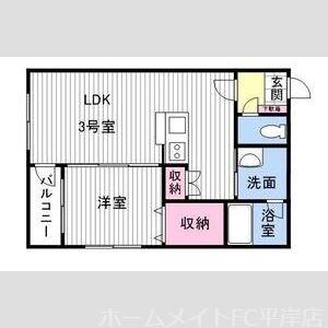 モルティーニ平岸(1LDK/1階)の間取り写真