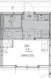 ファーゼスト小金井(1K/2階)の間取り写真
