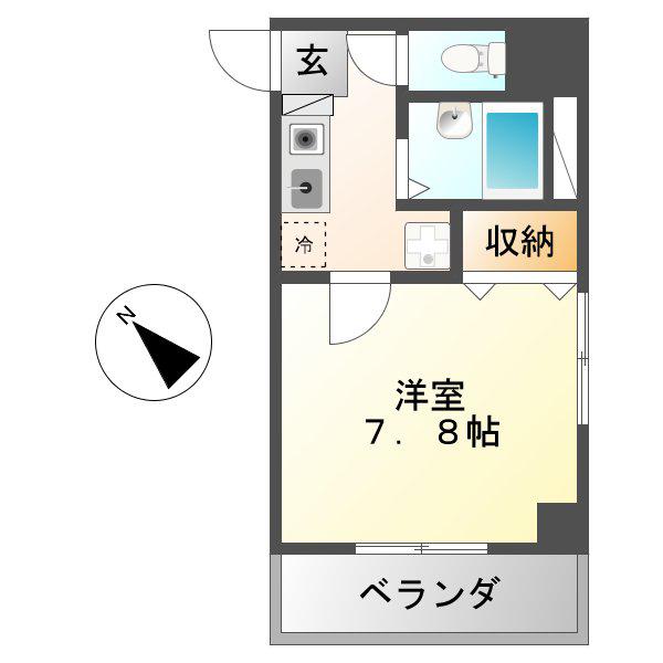 タウンコートオーク(1K/2階)の間取り写真