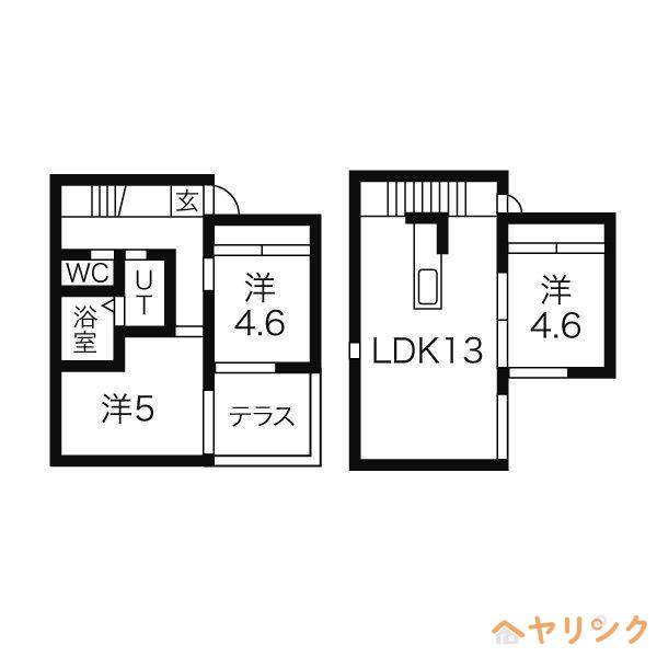 KURICUBE北名古屋市沖村(3LDK/1階)の間取り写真