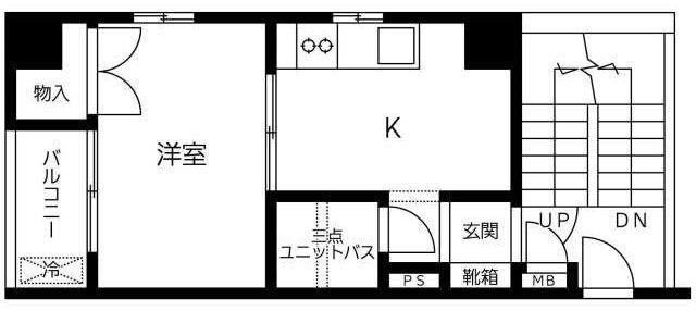 第二広尾フラワーハイホームC棟(1K/7階)の間取り写真