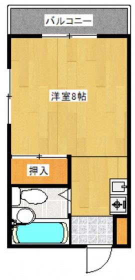 サンピア三滝(ワンルーム/2階)の間取り写真