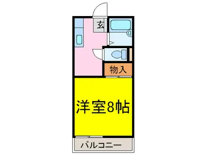 アーバンハイツ下栗町(1K/1階)の間取り写真