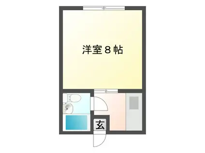 上谷田建設アパート(1K/2階)の間取り写真
