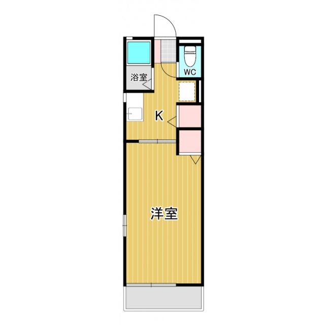 グーテンモルゲン(1K/2階)の間取り写真