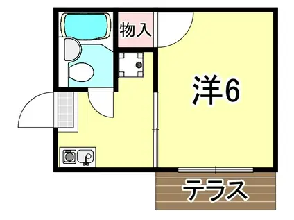 シティハイムヨコヤマ(1K/1階)の間取り写真