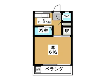 アパート亜紀(1K/1階)の間取り写真
