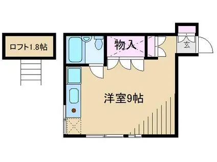 DOCE(ワンルーム/2階)の間取り写真