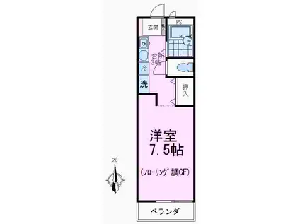 リリオ西荻(1K/1階)の間取り写真