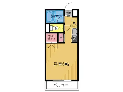 内海小柳マンション(ワンルーム/1階)の間取り写真