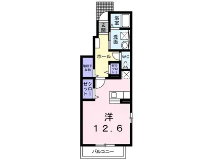 LALA・HOUSE・キノウチ(ワンルーム/1階)の間取り写真