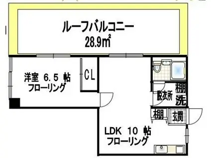 シャレーコート三田(1LDK/3階)の間取り写真